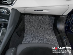 Alfa Romeo Giulia Floor Mats - All Weather - Soft Touch PVC Loop - Front + Rear - Grey/ Black - RWD